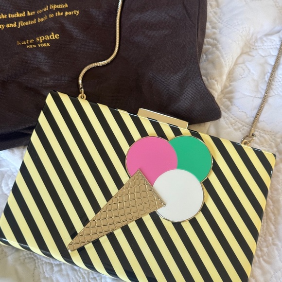 kate spade Handbags - Kate Spade Striped Ice Cream Clutch